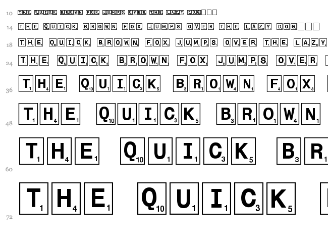 Tilez font waterfall
