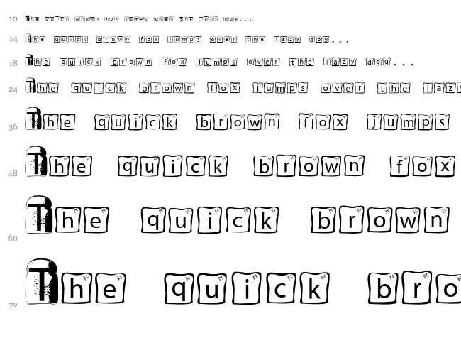 Toasty font waterfall