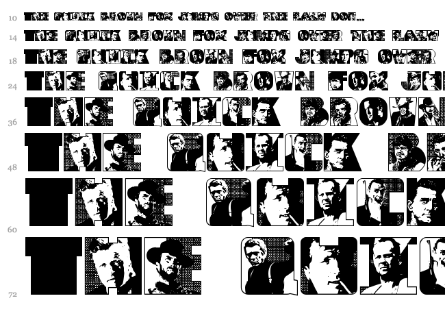 Tough Guyz font waterfall