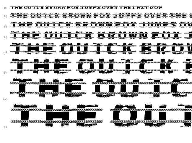 Trackers font waterfall