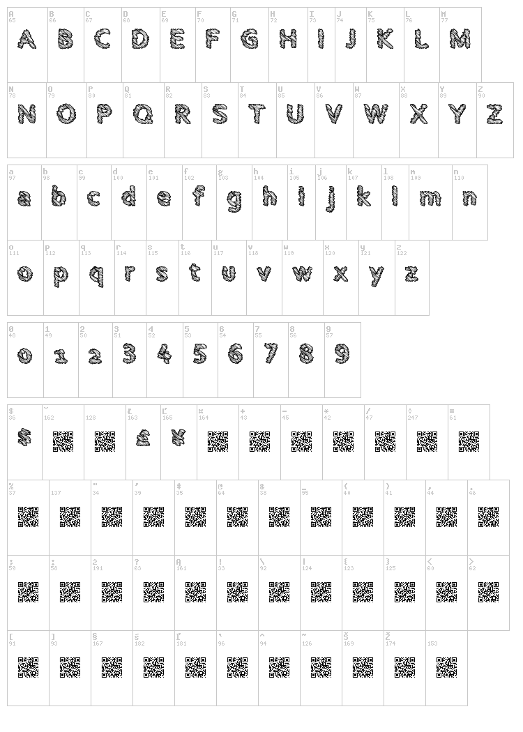 Trap Music font map