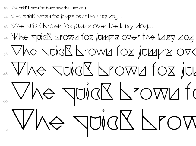 Triangler font waterfall