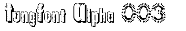 TungFont Alpha 003 font