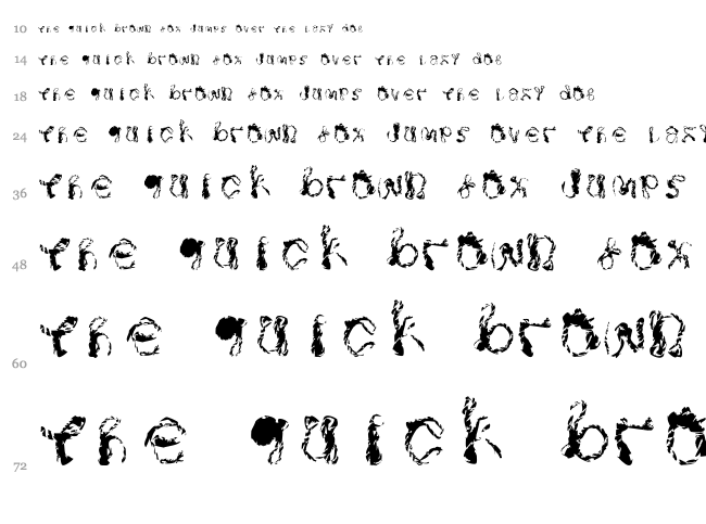 Twistbraid font waterfall