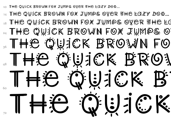 Twisted font waterfall