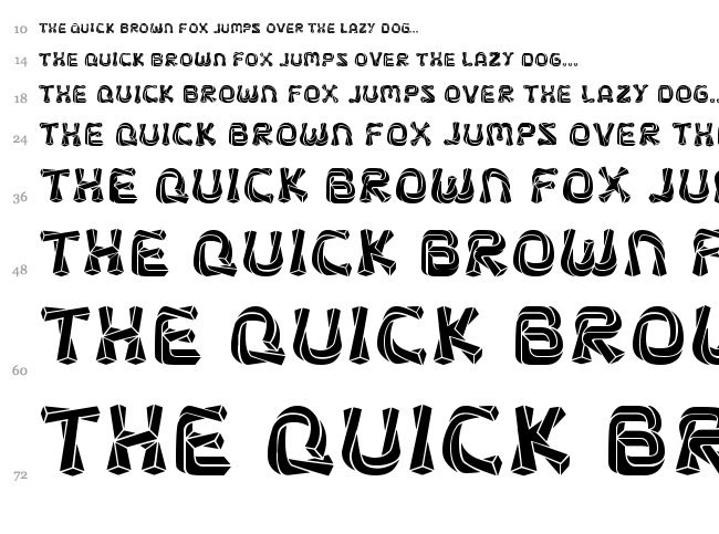 Twister font waterfall