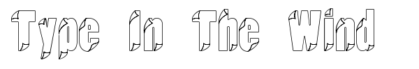 Type In The Wind font preview