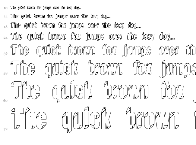 Type In The Wind font waterfall