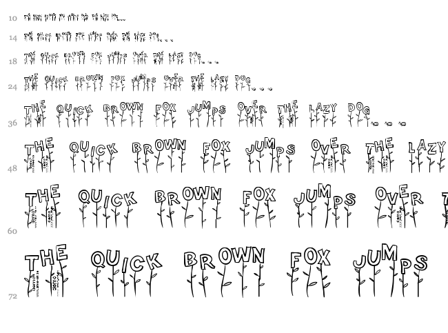 Typo Garden Demo font waterfall