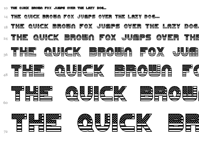 United BRK font waterfall