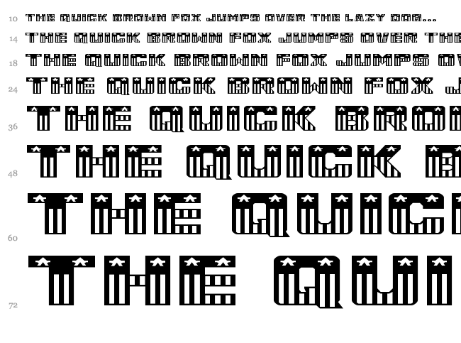USA Flag font waterfall