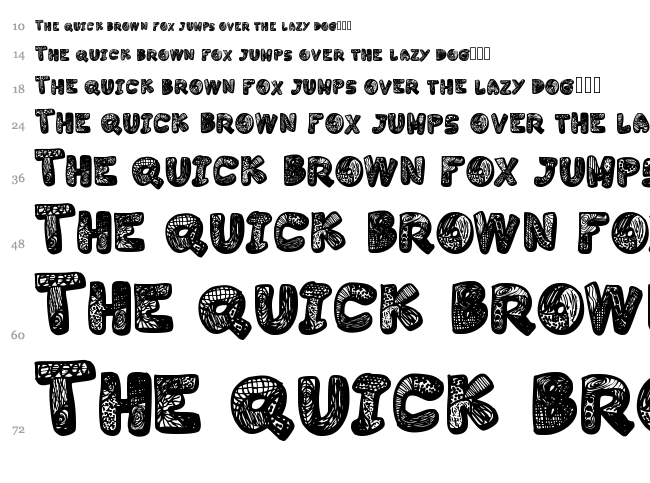 Variety font waterfall