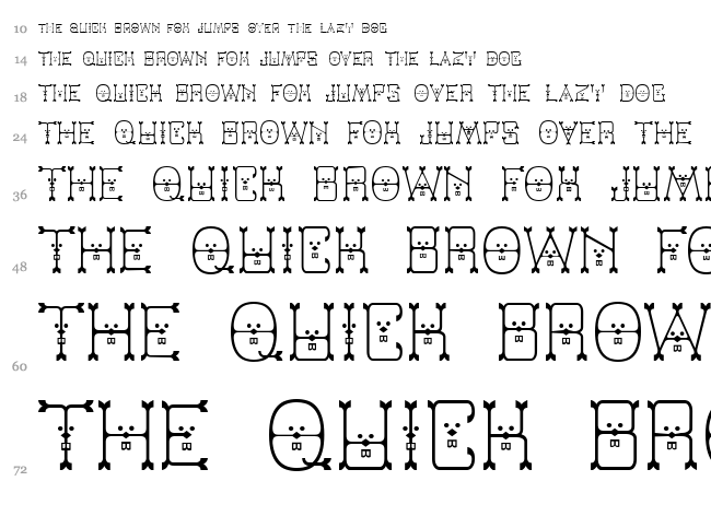 Varmint font waterfall
