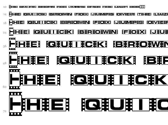 Vedette font waterfall