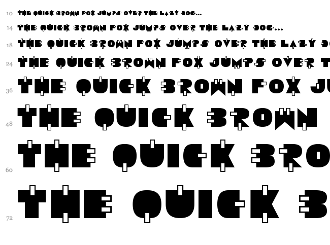 Video Star font waterfall