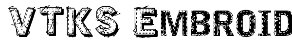 VTKS Embroidery font