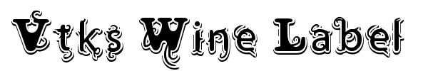 Vtks Wine Label font