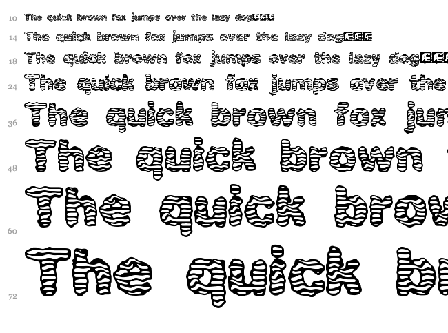 Waver font waterfall