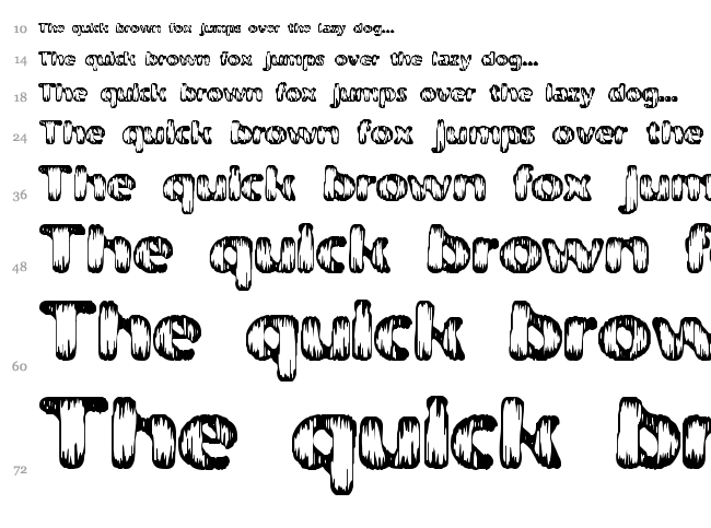 Weathered BRK font waterfall