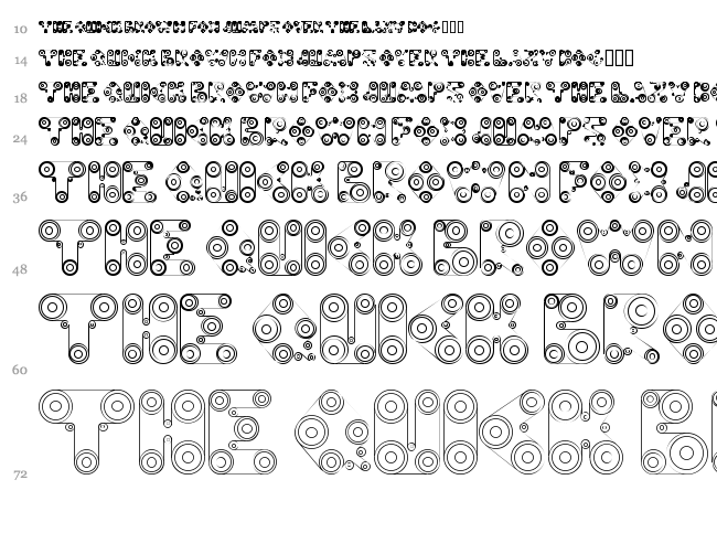 Web Press font waterfall