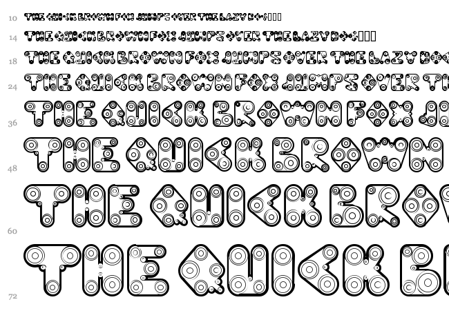 Web Press font waterfall