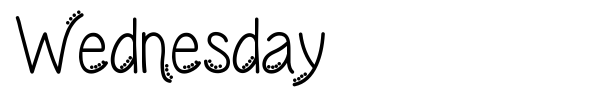 Wednesday font preview