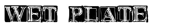 Wet Plate font