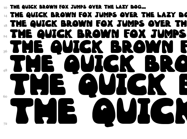 Wiggles font waterfall