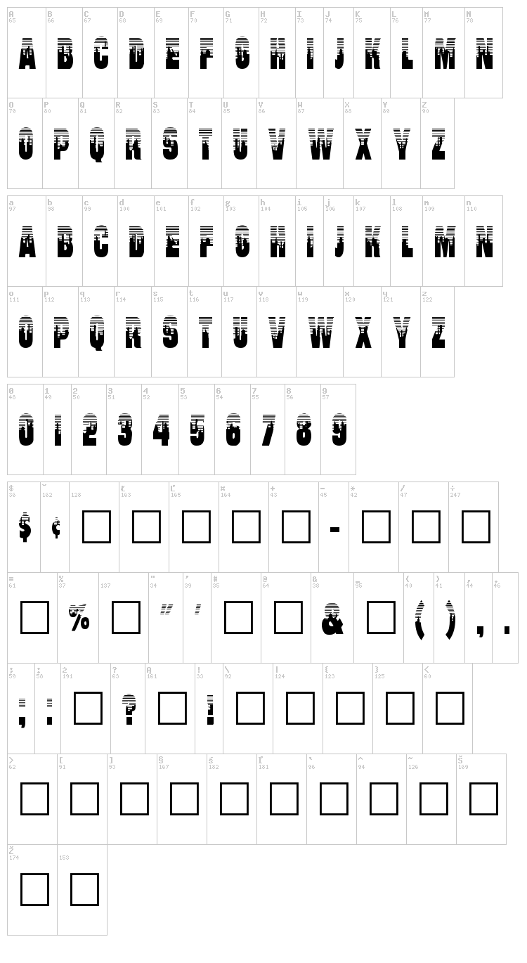 Will-Harris font map