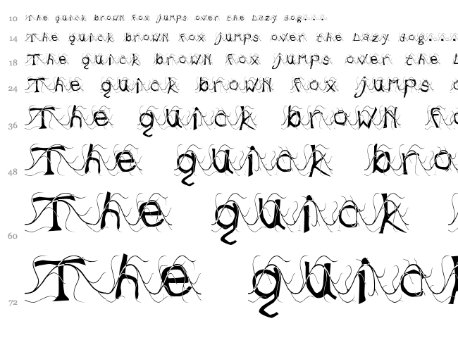 WL EntangleMental font waterfall