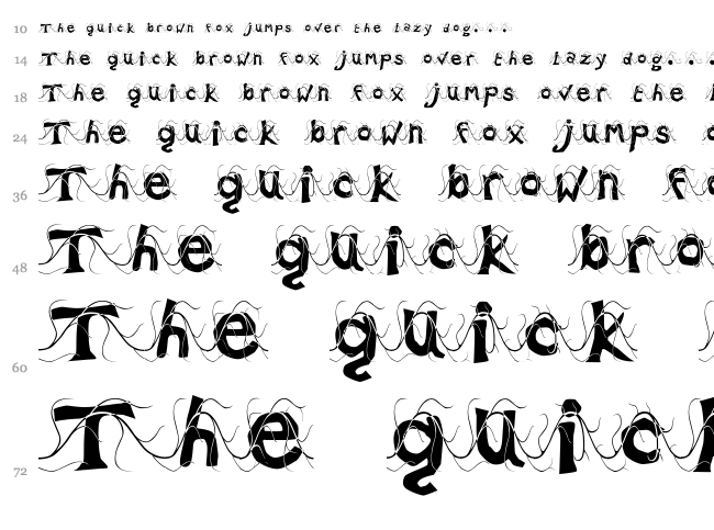 WL EntangleMental font waterfall