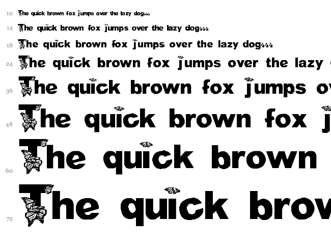 WL Royal Flutter font waterfall