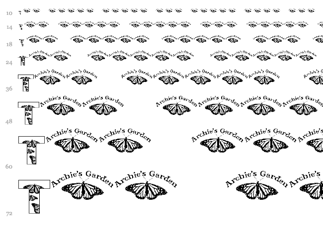 WL Royal Flutter font waterfall