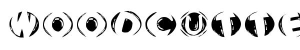 Woodcutted Caps font