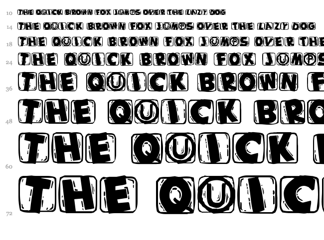 Woodcutted Caps font waterfall