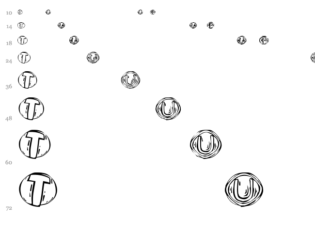 Woodcutted Caps font waterfall