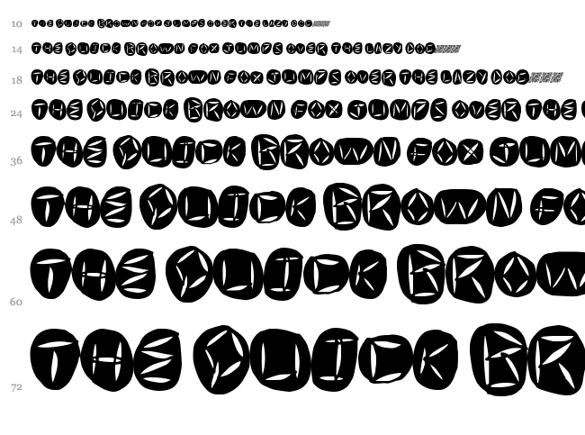 World Peace font waterfall