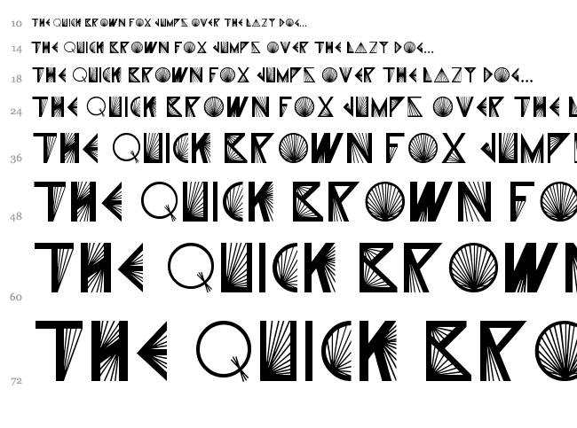 X-Prism font waterfall