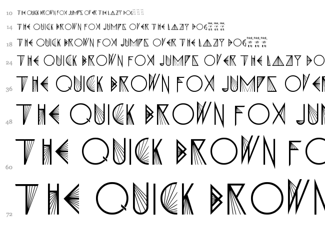 X-Prisma font waterfall