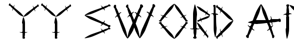 YY Sword and Dagger font