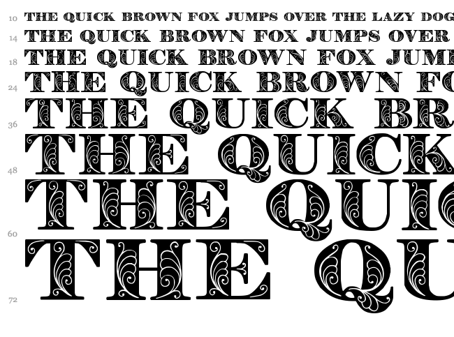 Zenone font waterfall