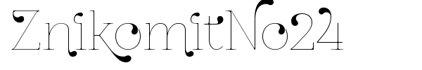 ZnikomitNo24 font