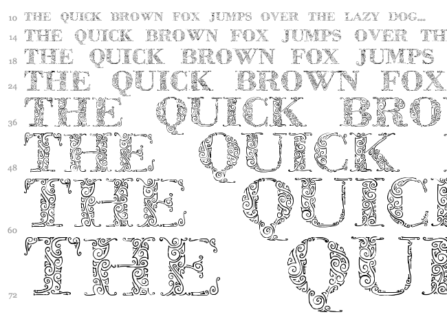 Zsylett font waterfall