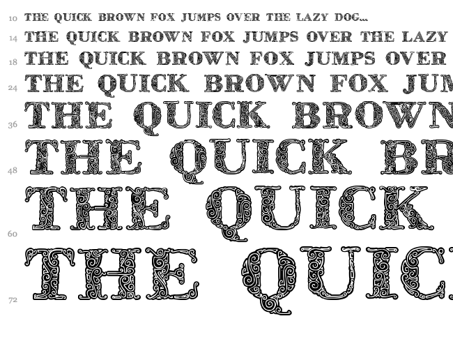 Zsylett Pro font waterfall
