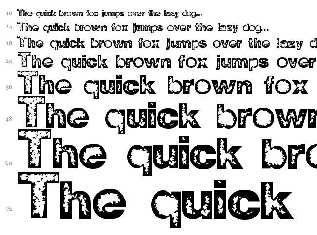 Z-Wisdom font waterfall