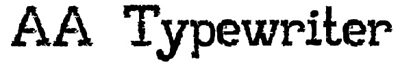 AA Typewriter font
