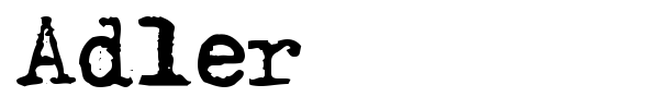 Adler font