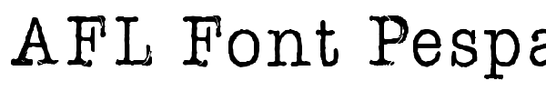 AFL Font Pespaye Nonmetric font