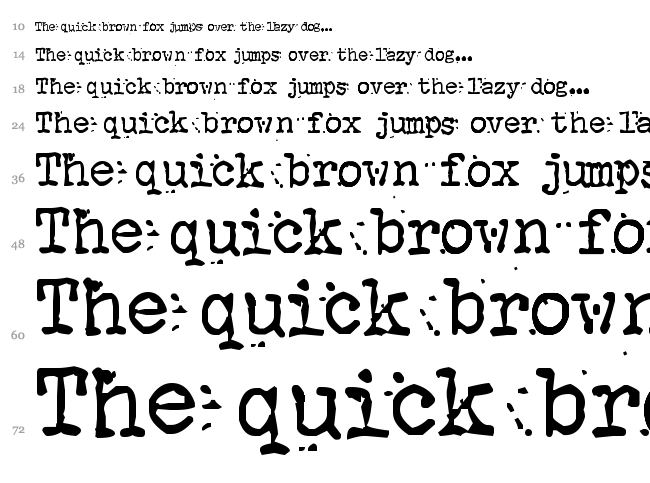 Anchorless Echo font waterfall