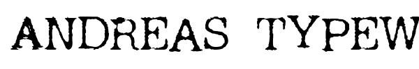 Andreas Typewriter font